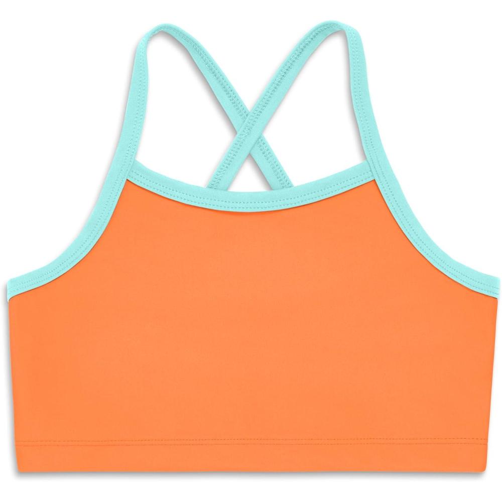 imagePrimary Kids Crossback Swim top UPF 50 Made with Recycled MaterialsCantaloupe
