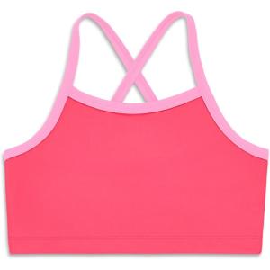 Primary Kids Crossback Swim top, UPF 50+, Made with Recycled Materials(Bright Azalea)