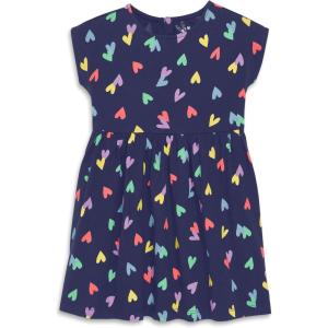 Primary Kids Backyard Dress in Rainbow Confetti Hearts