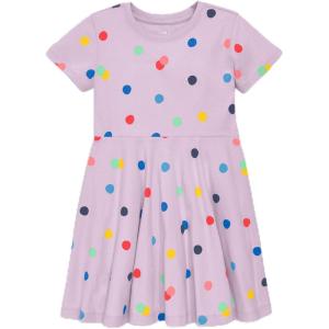 Primary Kids Twirly Dress in Rainbow Confetti Dots