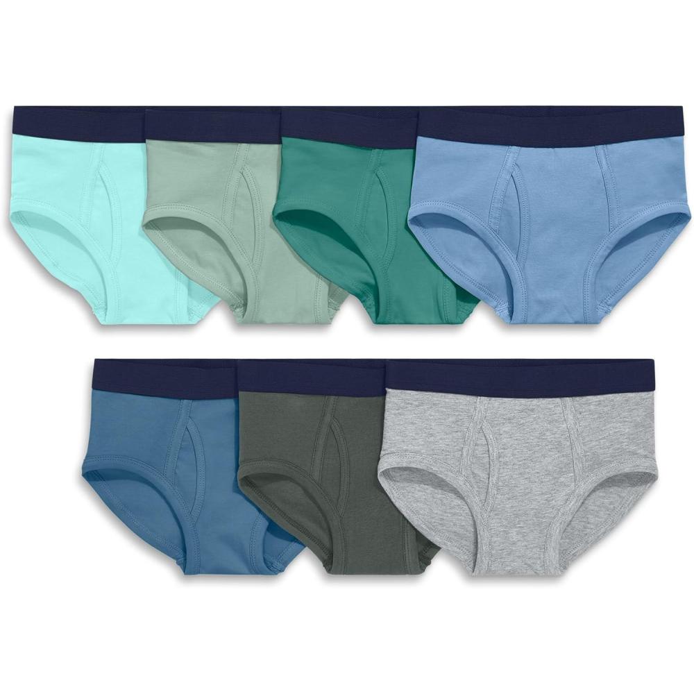 imagePrimary Kids Brief 7pack Soft Cotton Stretch Briefs in Solid Neutral mixNeutral Underwear Mix