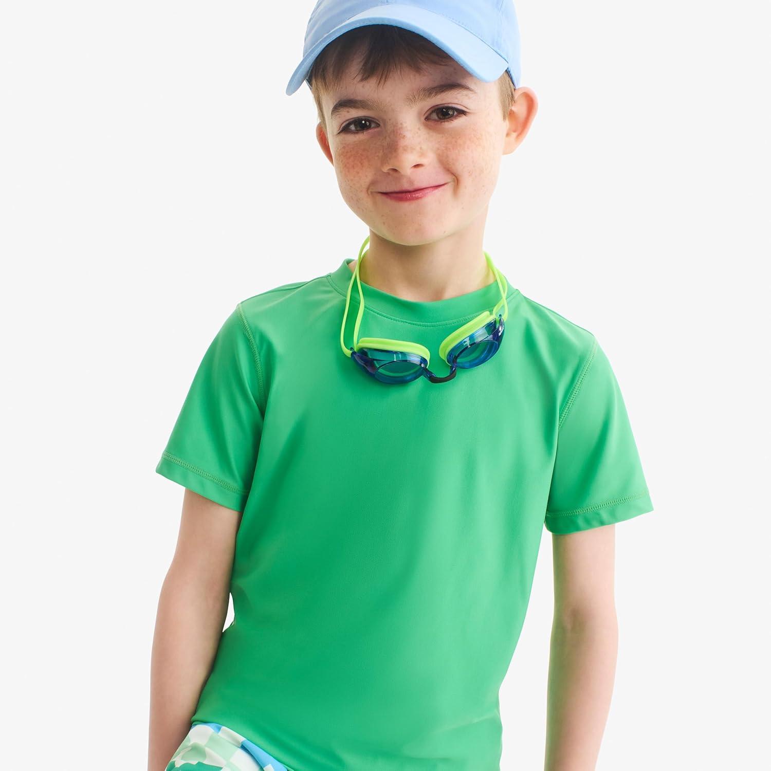 imagePrimary Kids Short Sleeve Rash Guard Swim Shirt UPF 50 Made with Recycled MaterialsIris