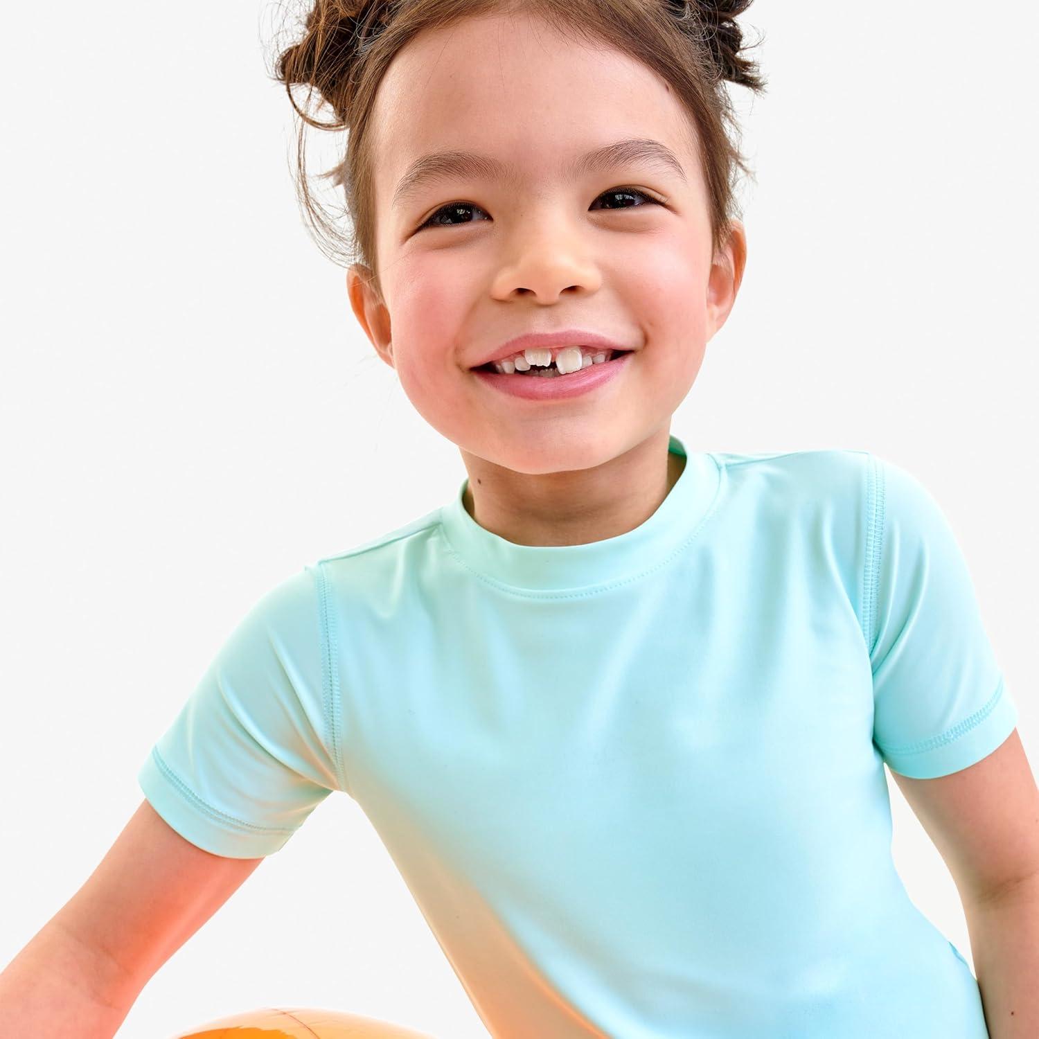 imagePrimary Kids Short Sleeve Rash Guard Swim Shirt UPF 50 Made with Recycled MaterialsPear