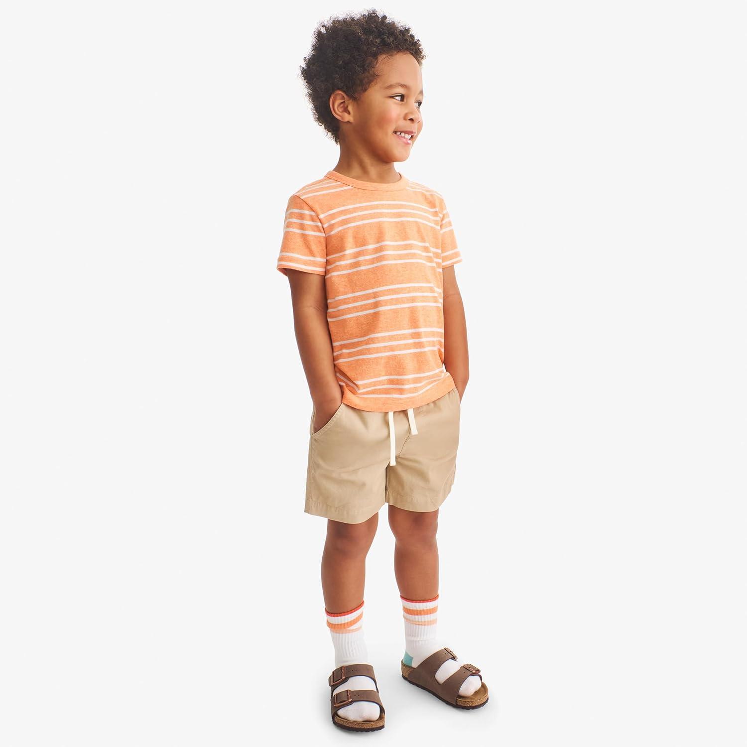 imagePrimary Kids Stretch Chino Shorts Cotton Drawstring PullOn ShortsOlive