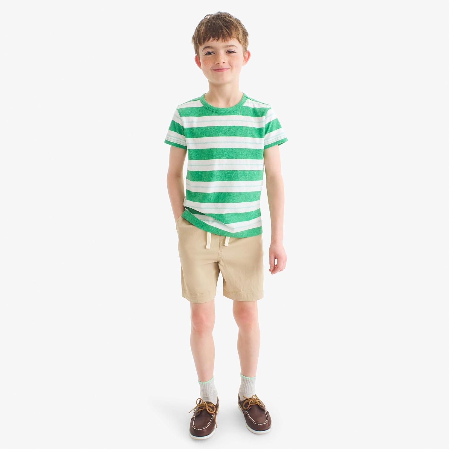 imagePrimary Kids Stretch Chino Shorts Cotton Drawstring PullOn ShortsOlive