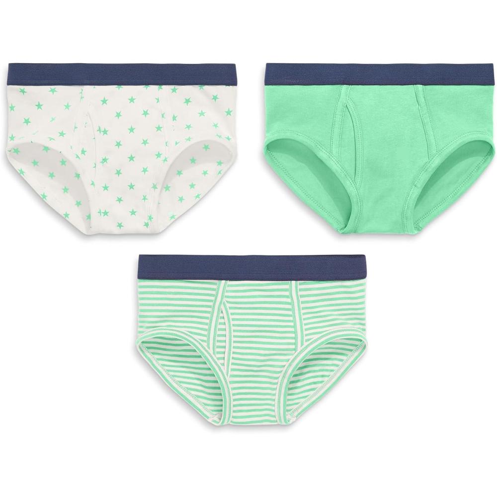 imagePrimary Kids Brief 3pack Soft Cotton Stretch BriefsClover Mix