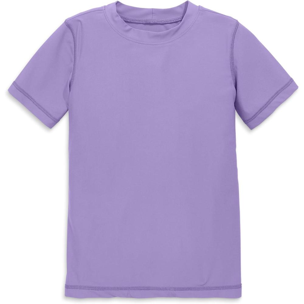 imagePrimary Kids Short Sleeve Rash Guard Swim Shirt UPF 50 Made with Recycled MaterialsIris