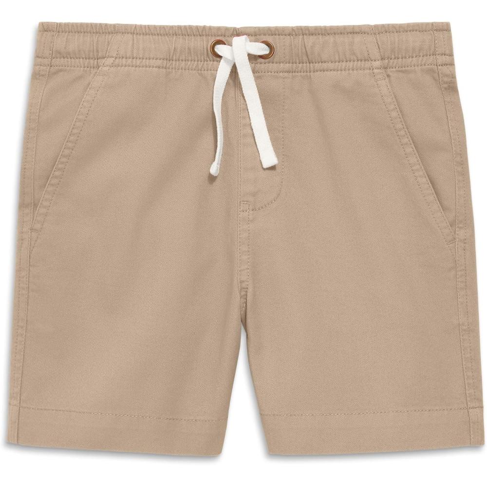 imagePrimary Kids Stretch Chino Shorts Cotton Drawstring PullOn ShortsLight Khaki