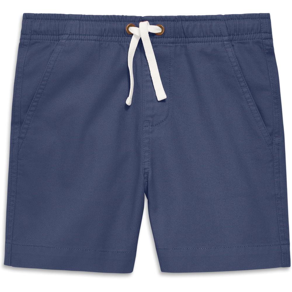 imagePrimary Kids Stretch Chino Shorts Cotton Drawstring PullOn ShortsSunwashed Navy