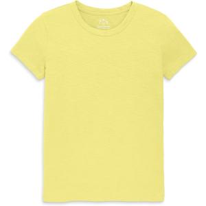 Primary Adult Classic Slub Crewneck Tee, 100% Cotton T-Shirt (Women’s Fit)(Buttercup)