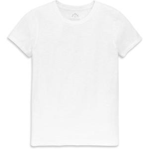 Primary Adult Classic Slub Crewneck Tee, 100% Cotton T-Shirt (Women’s Fit)(White)