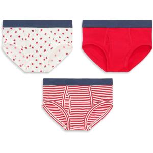 Primary Kids Brief 3-pack, Soft Cotton Stretch Briefs(Lollipop Mix)