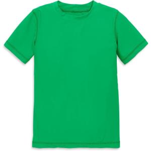 Primary Kids Short Sleeve Rash Guard, Swim Shirt, UPF 50+, Made with Recycled Materials(Green Apple)