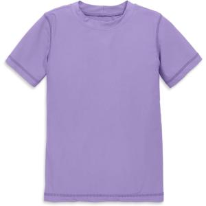 Primary Kids Short Sleeve Rash Guard, Swim Shirt, UPF 50+, Made with Recycled Materials(Iris)