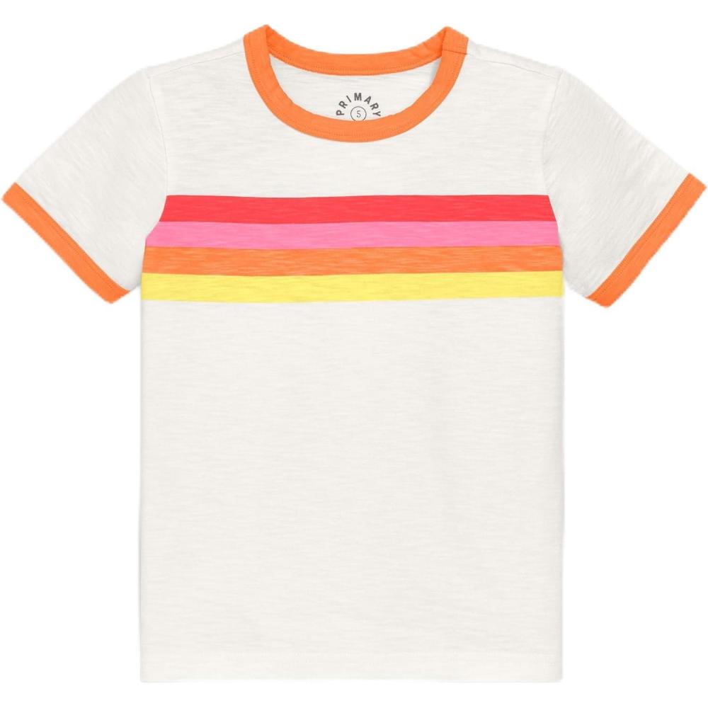 imagePrimary Kids Tonal Banner Tee Soft 100 Cotton TShirtWarm Multi Banner