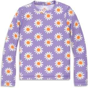 Primary Kids Long Sleeve Swim Top in Daisies, Swim Shirt, UPF 50+, Made with Recycled Materials(Iris Blooms)