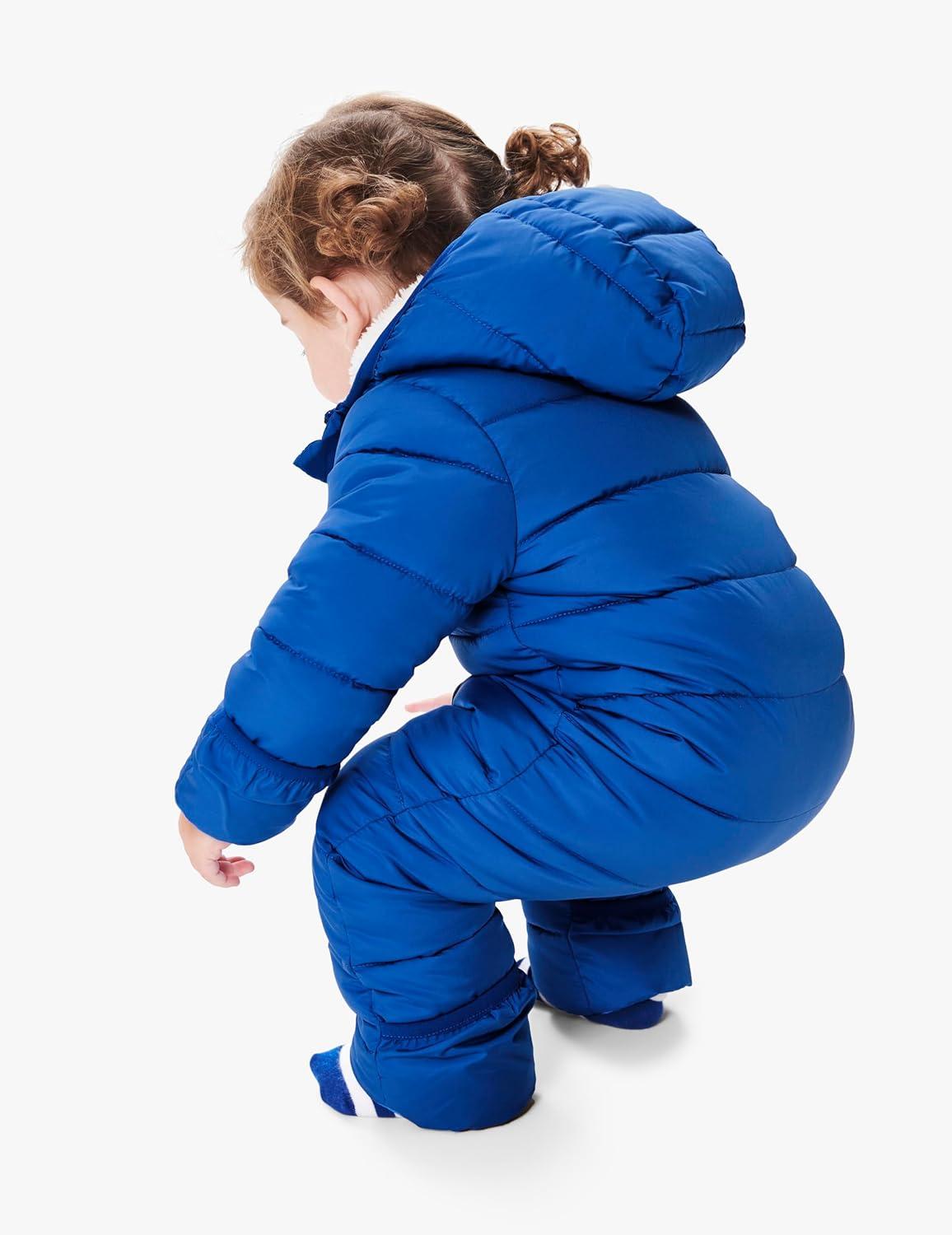 imagePrimary Baby Parka Puffer Bunting Suit WaterRepellent and Windproof Made with 100 Recycled MaterialsEvergreen