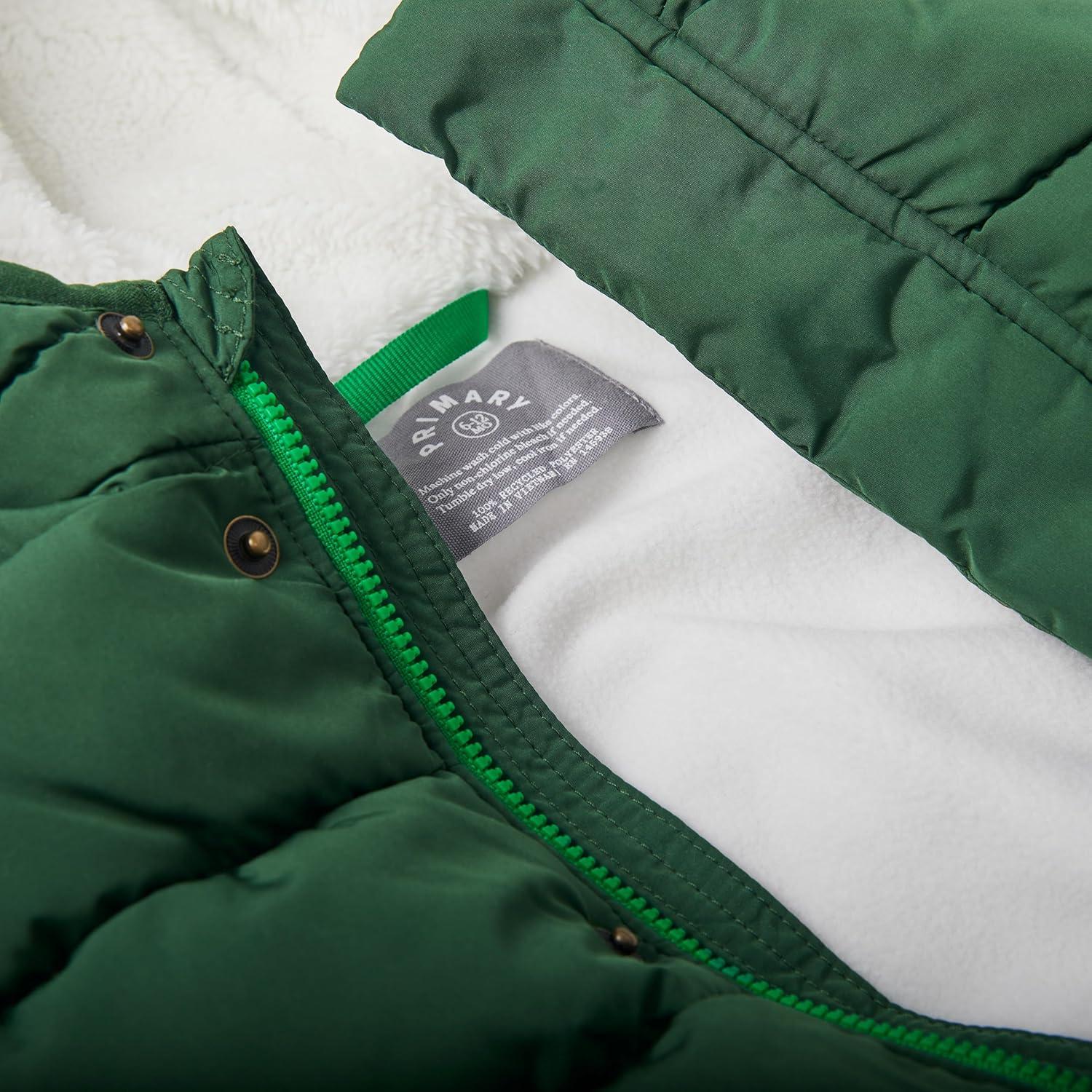 imagePrimary Baby Parka Puffer Bunting Suit WaterRepellent and Windproof Made with 100 Recycled MaterialsTomato