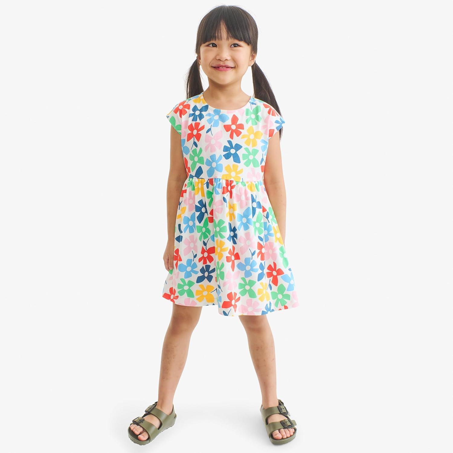imagePrimary Kids Backyard Dress in Rainbow Blooms