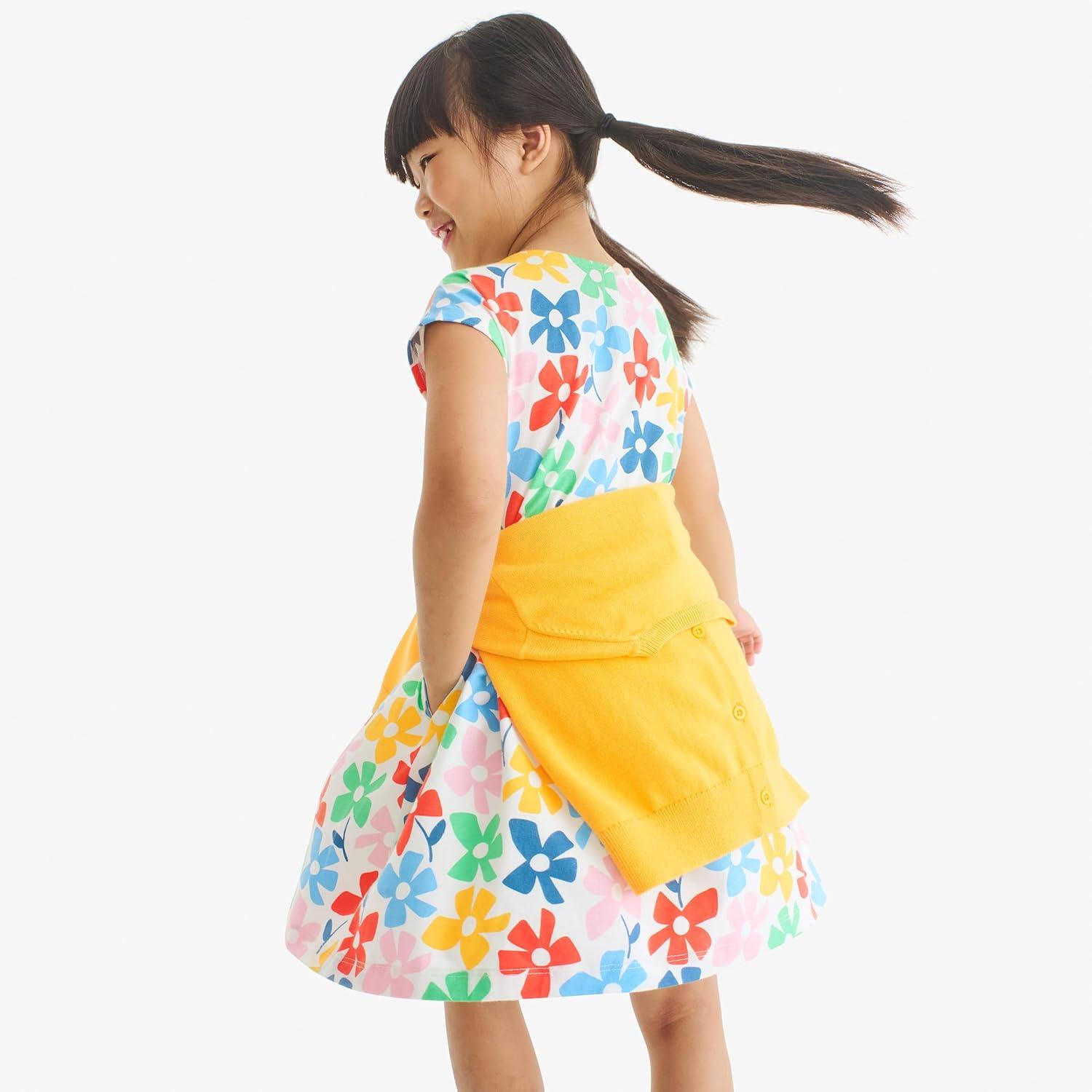 imagePrimary Kids Backyard Dress in Rainbow Blooms