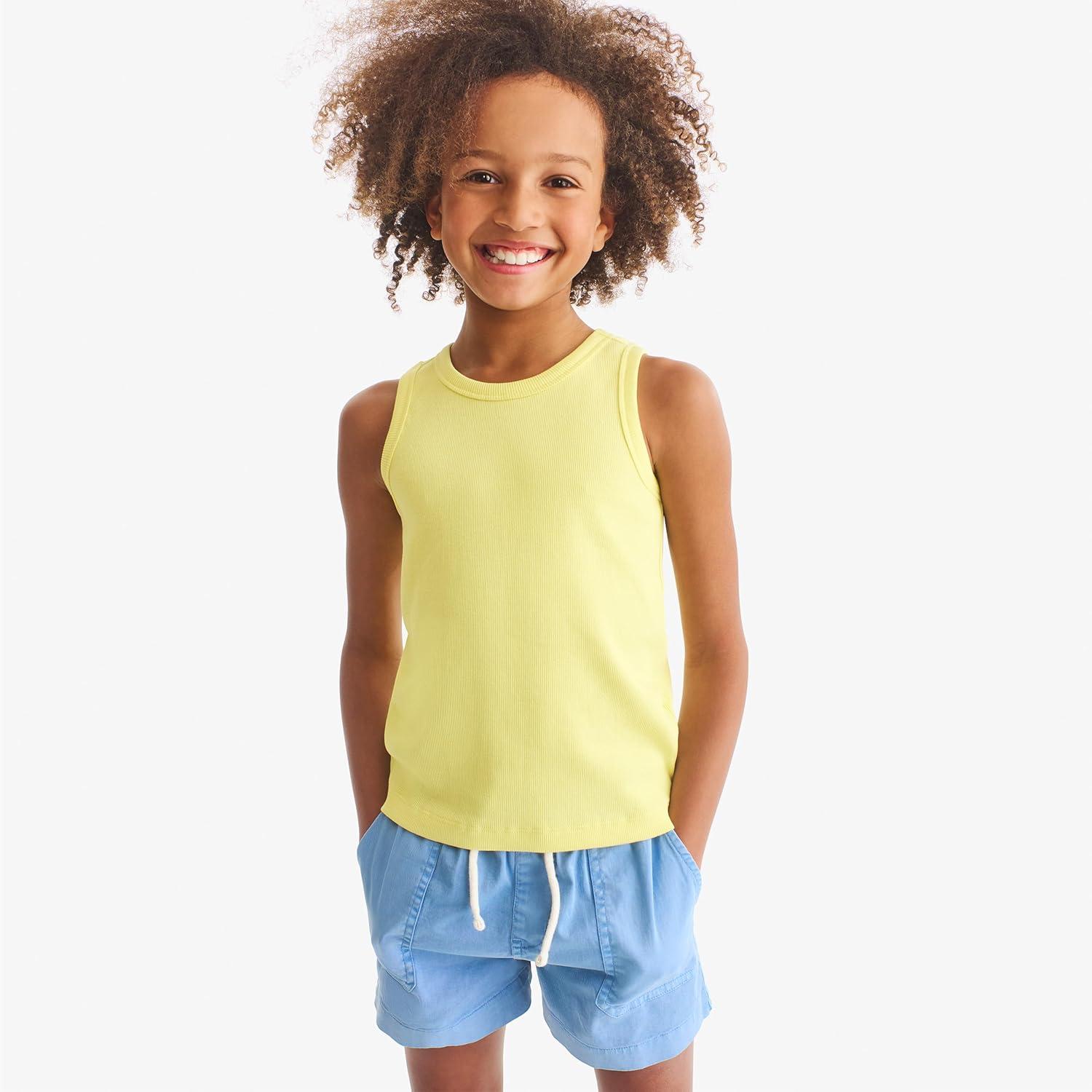 imagePrimary Kids Garment Dyed Stretch Chino Midi Shorts Cotton Drawstring PullOn ShortsGarment Dye Gumball