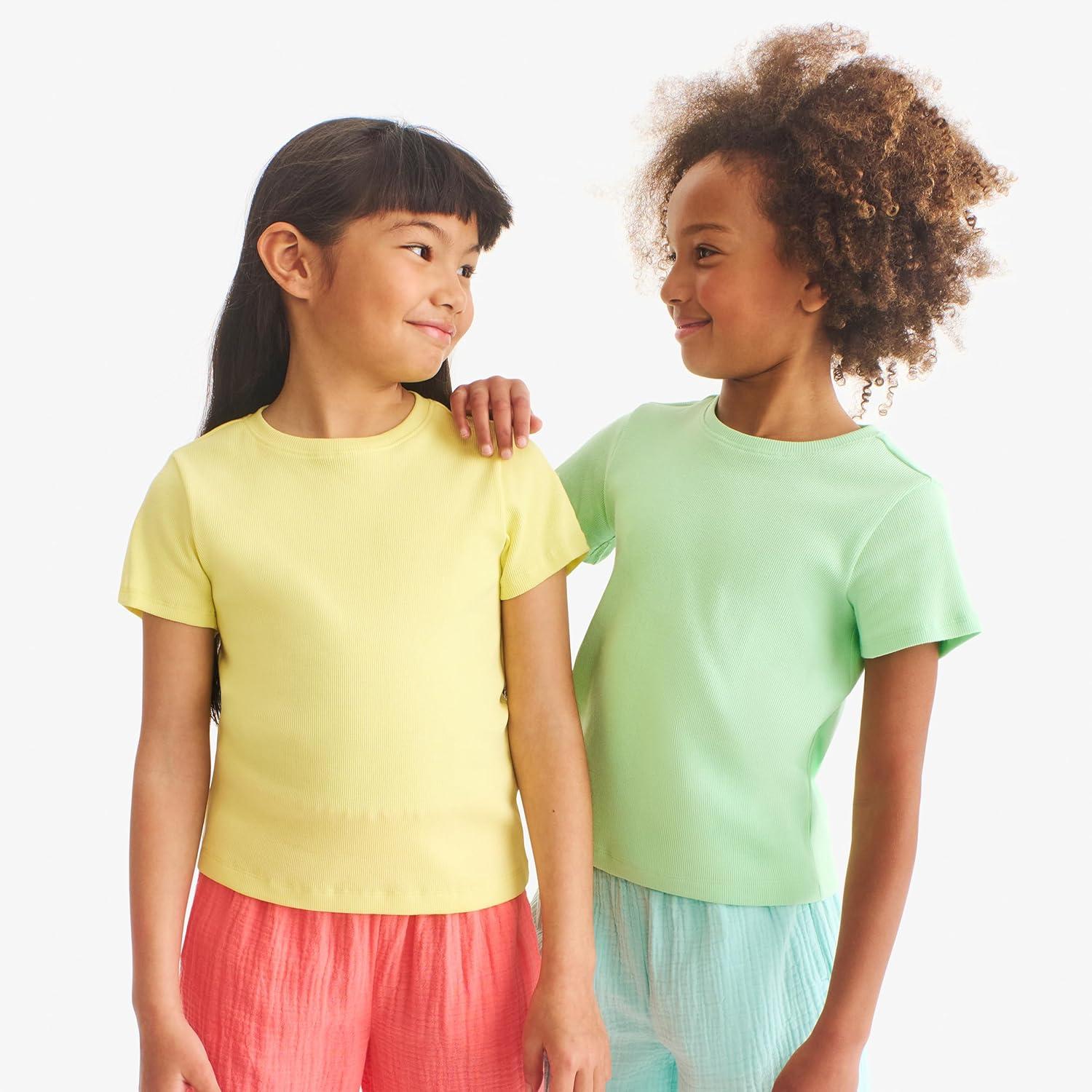 imagePrimary Kids Rib Tee Soft Stretch TShirtButtercup
