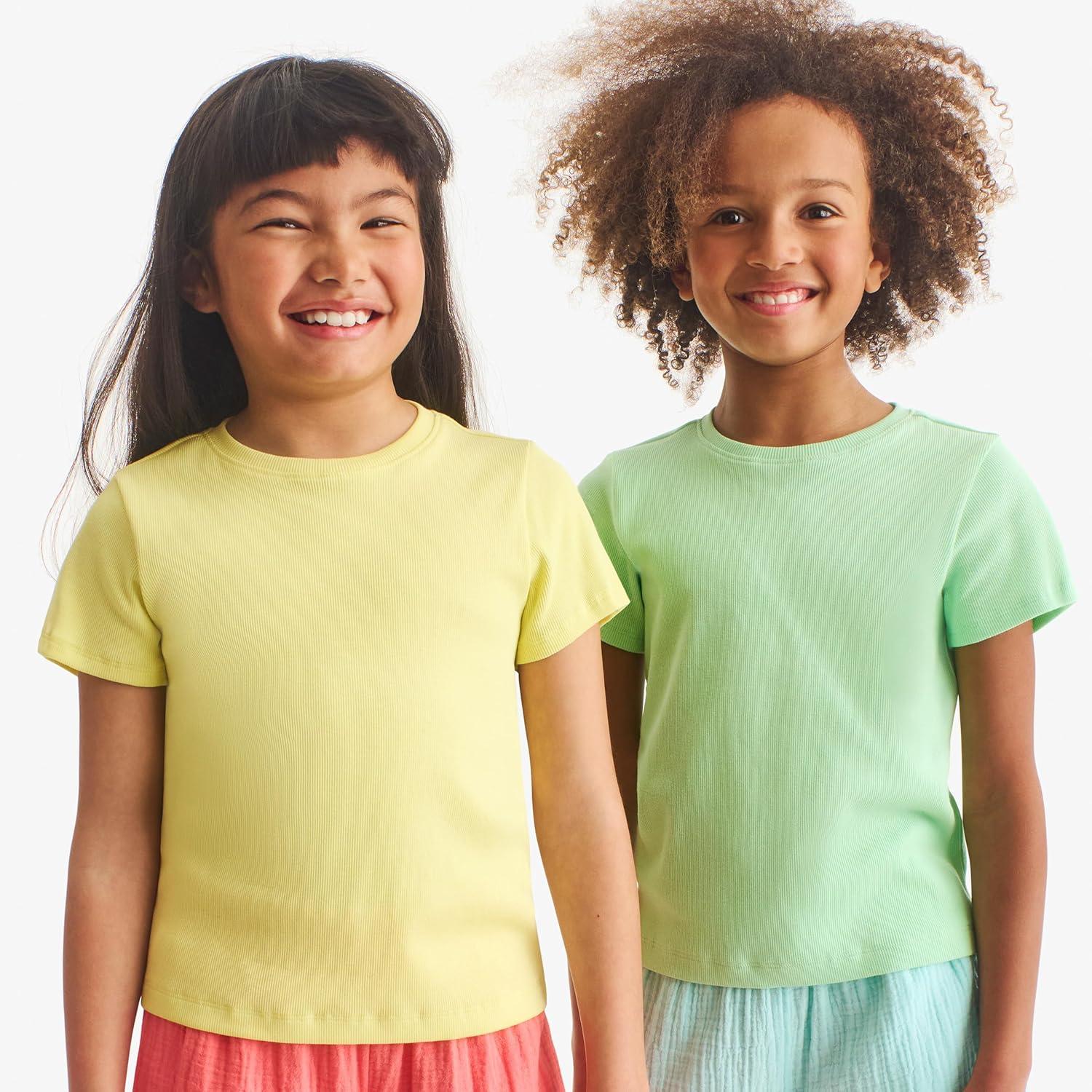 imagePrimary Kids Rib Tee Soft Stretch TShirtPear