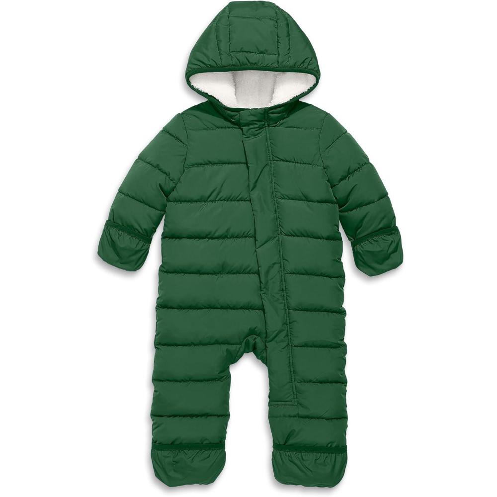 imagePrimary Baby Parka Puffer Bunting Suit WaterRepellent and Windproof Made with 100 Recycled MaterialsEvergreen