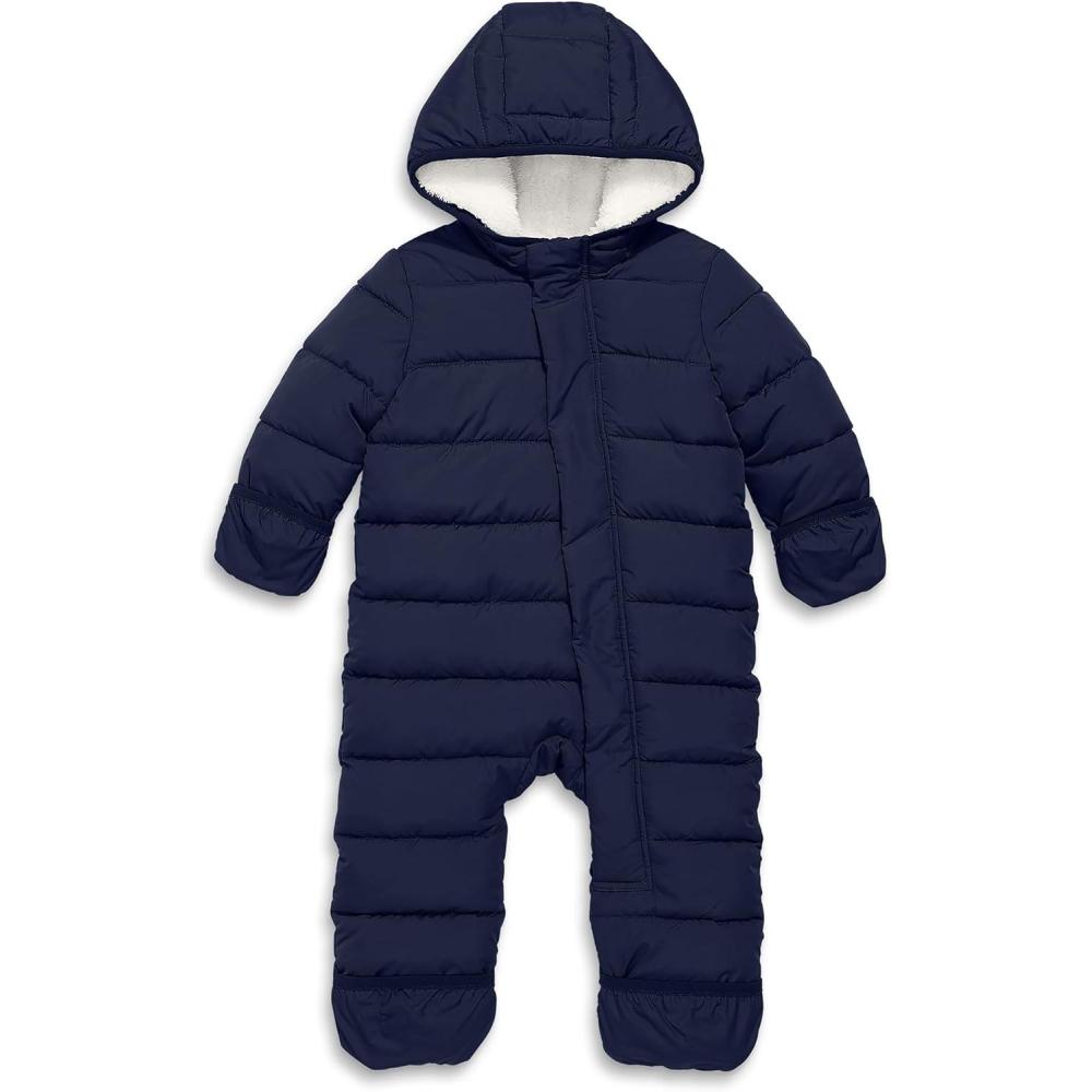 imagePrimary Baby Parka Puffer Bunting Suit WaterRepellent and Windproof Made with 100 Recycled MaterialsNavy