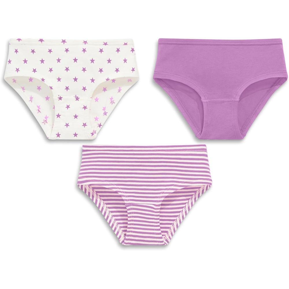 imagePrimary Kids Bikini 3pack Soft Cotton Stretch UnderwearLavender Mix