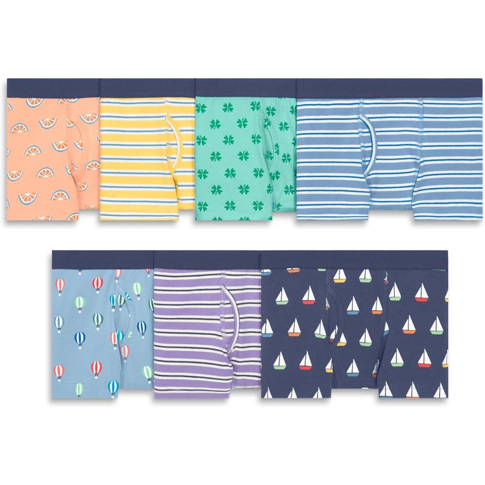 imagePrimary Kids Boxer Brief 7pack Soft Cotton Stretch Boxer Briefs in Spring mixSpring Mix