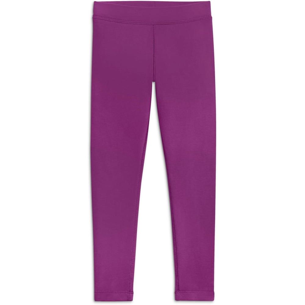 imagePrimary Kids Cozy French Terry Legging Soft Cotton Stretch Pants for Girls amp Boys Everyday Bottoms with NoRoll WaistbandBoysenberry
