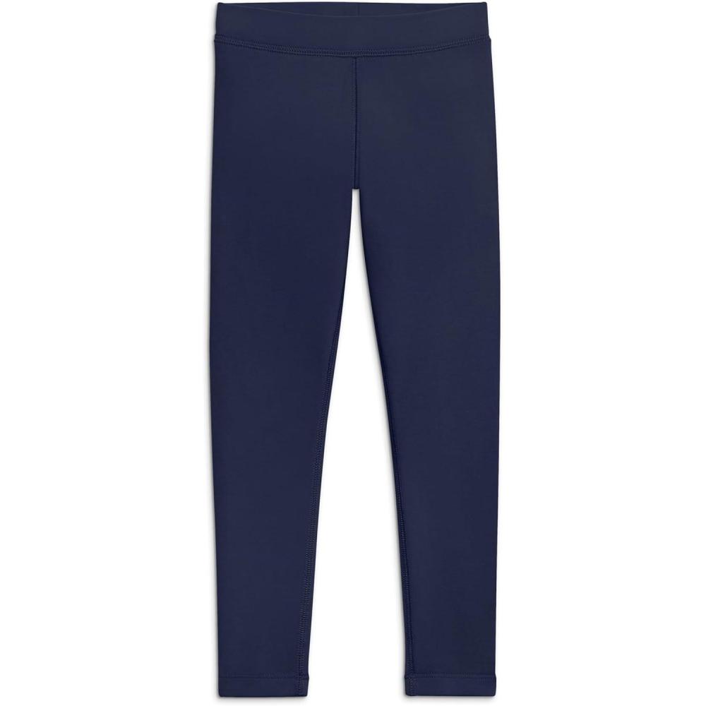 imagePrimary Kids Cozy French Terry Legging Soft Cotton Stretch Pants for Girls amp Boys Everyday Bottoms with NoRoll WaistbandNavy