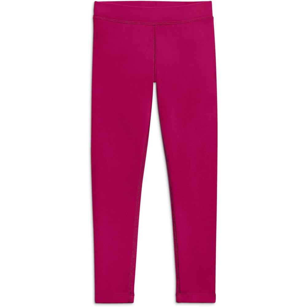 imagePrimary Kids Cozy French Terry Legging Soft Cotton Stretch Pants for Girls amp Boys Everyday Bottoms with NoRoll WaistbandRaspberry