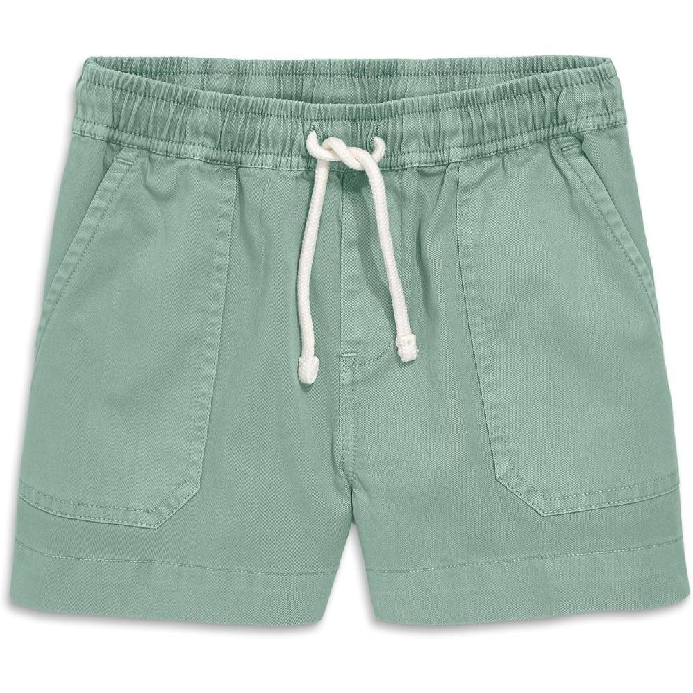 imagePrimary Kids Garment Dyed Stretch Chino Midi Shorts Cotton Drawstring PullOn ShortsCactus