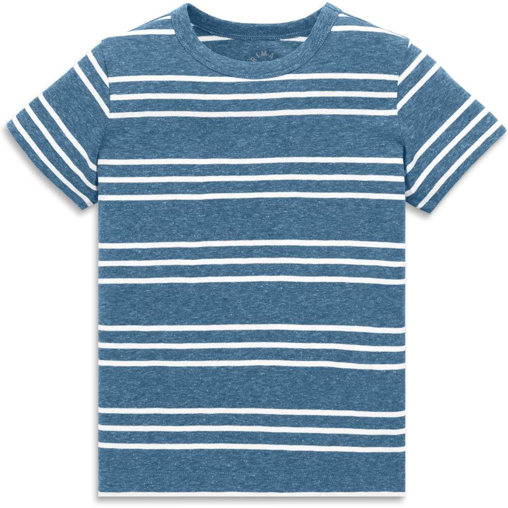 imagePrimary Kids Heathered Stripe TeeMoonlight White Stripe