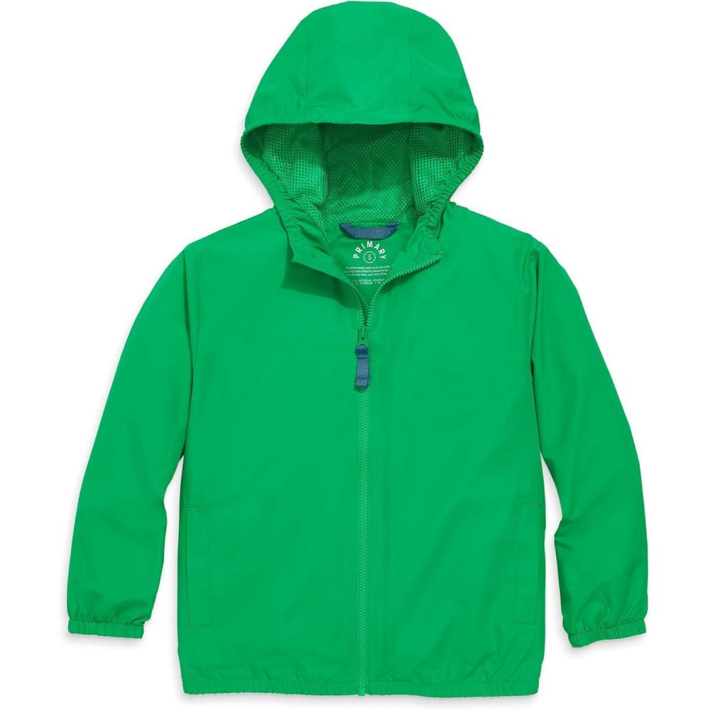 imagePrimary Kids Packable Windbreaker Lightweight WaterResistant JacketGreen Apple