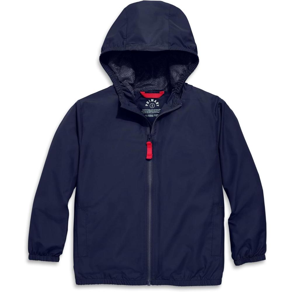 imagePrimary Kids Packable Windbreaker Lightweight WaterResistant JacketNavy