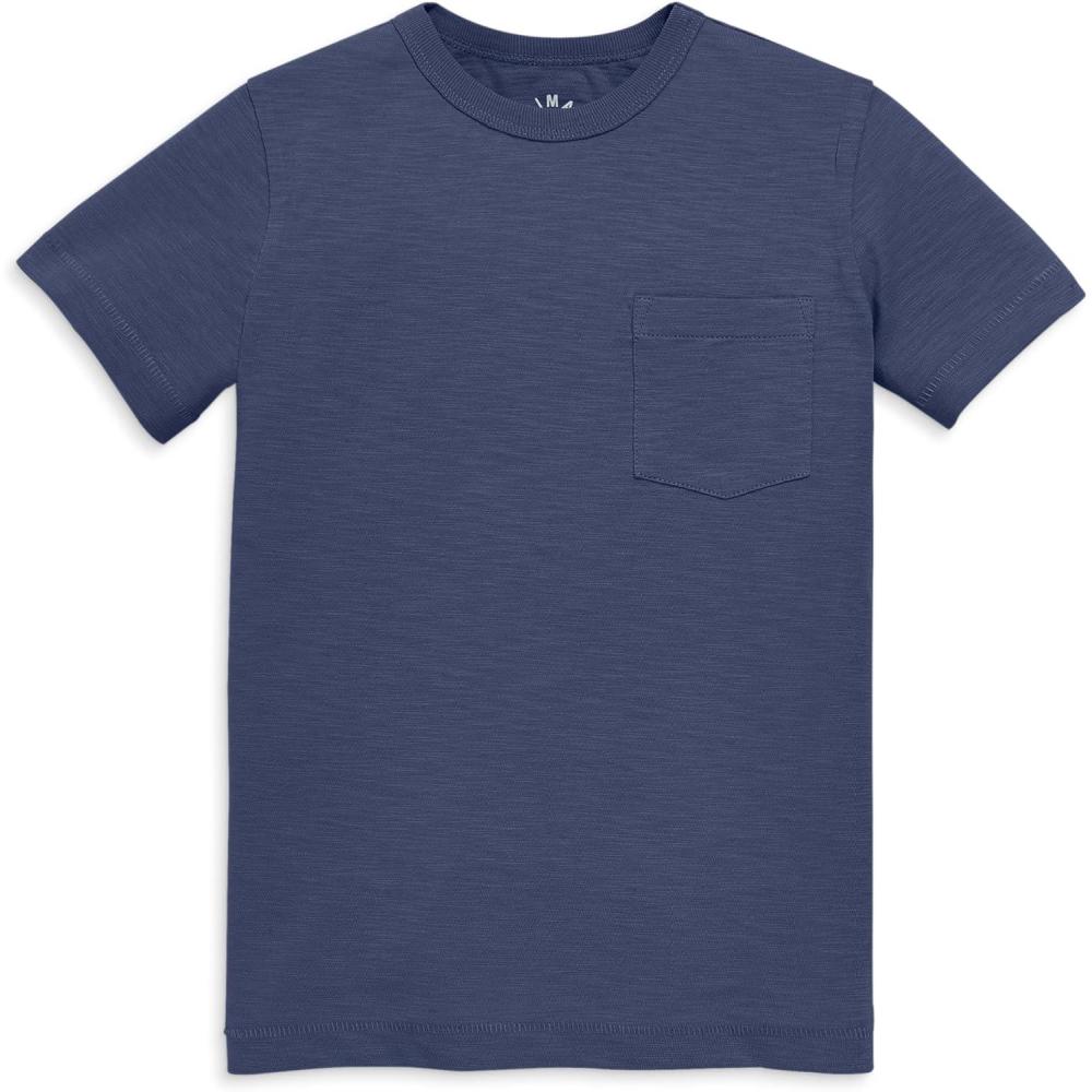 imagePrimary Kids Pocket Tee Soft 100 Cotton TShirtSunwashed Navy