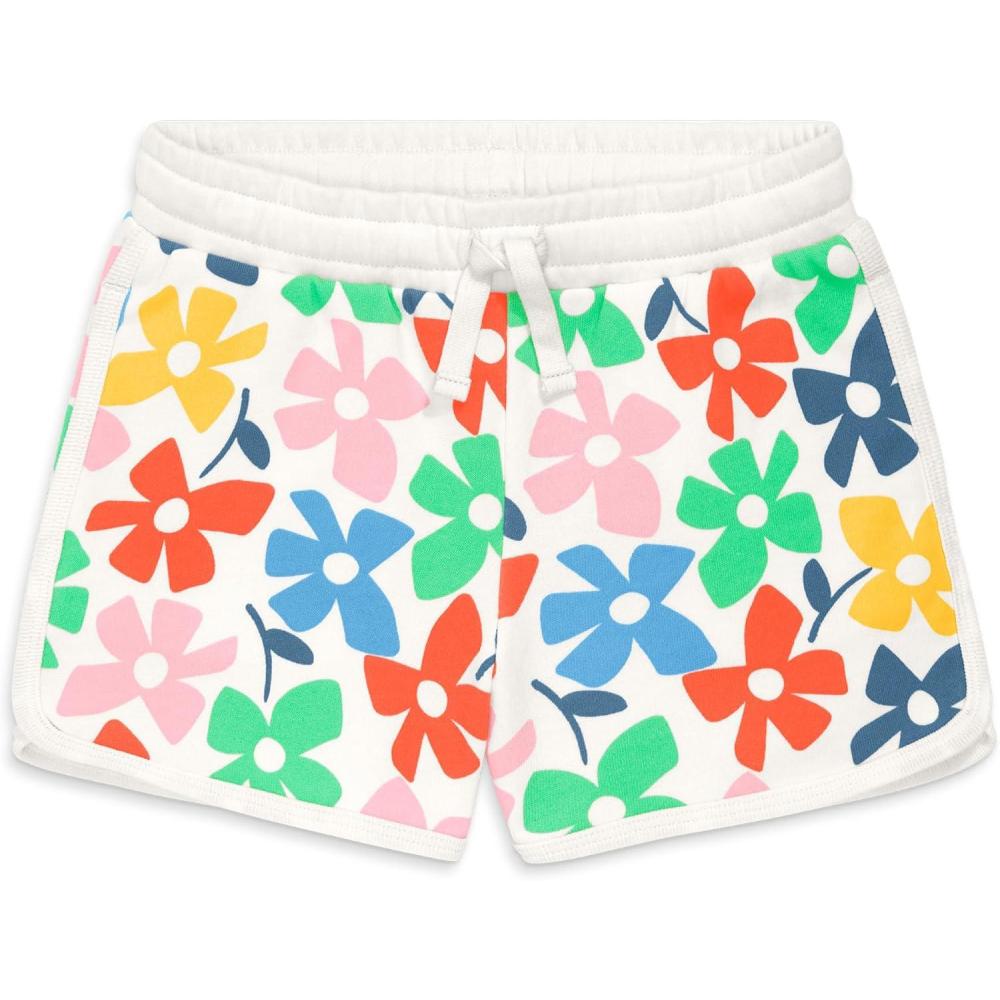 imagePrimary Kids Recess Shorts in Rainbow Blooms 100 Cotton PullOn Shorts