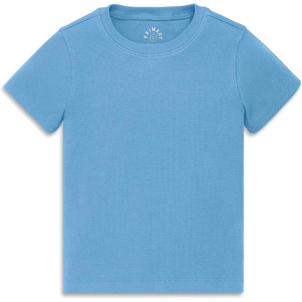 imagePrimary Kids Rib Tee Soft Stretch TShirtCornflower