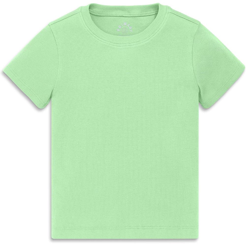 imagePrimary Kids Rib Tee Soft Stretch TShirtPear