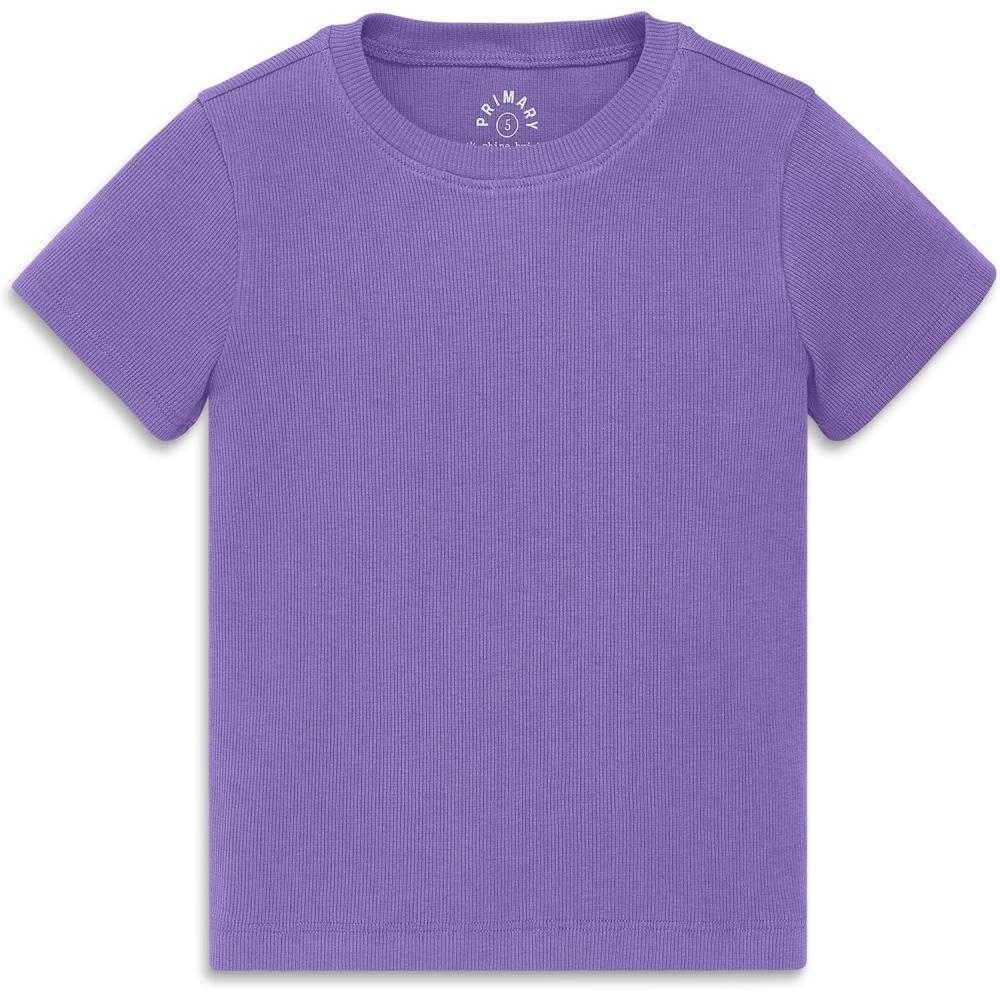 imagePrimary Kids Rib Tee Soft Stretch TShirtViolet