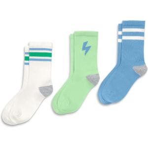 Primary Kids Athletic Socks, Lightning Bolt Mix (Bolt Mix, Size M)