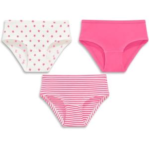 Primary Kids Bikini 3-pack, Soft Cotton Stretch Underwear(Bubblegum Mix)