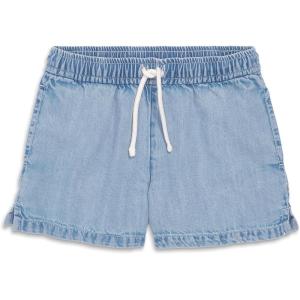 Primary Kids Chambray Beach Shorts, Lightweight Cotton Pull-On Shorts
