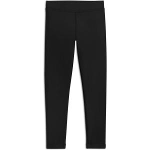 Primary Kids Cozy French Terry Legging, Soft Cotton Stretch Pants for Girls & Boys, Everyday Bottoms with No-Roll Waistband(Black)