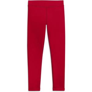 Primary Kids Cozy French Terry Legging, Soft Cotton Stretch Pants for Girls & Boys, Everyday Bottoms with No-Roll Waistband(Cherry)