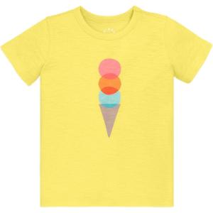 Primary Kids Ice Cream Scoops Graphic Tee, Soft 100% Cotton T-Shirt(Banana Scoops)