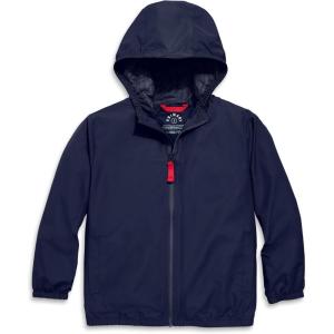 Primary Kids Packable Windbreaker, Lightweight Water-Resistant Jacket(Navy)